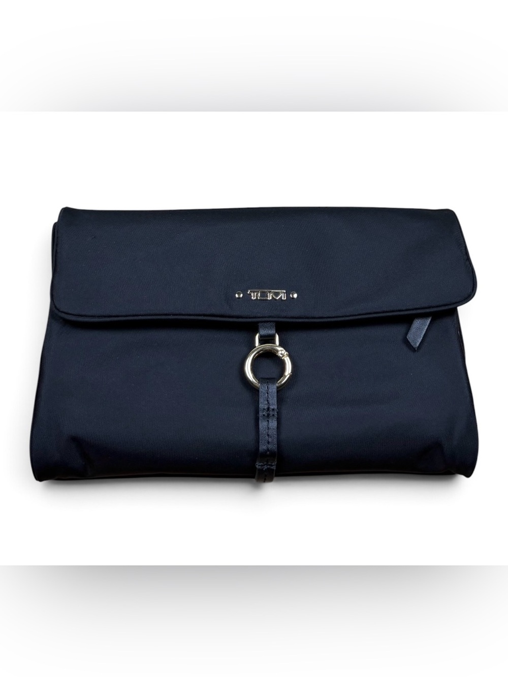 Tumi Voyageur Ennis Jewelry Travel Roll Organizer Case Bag Black Gold Nylon
